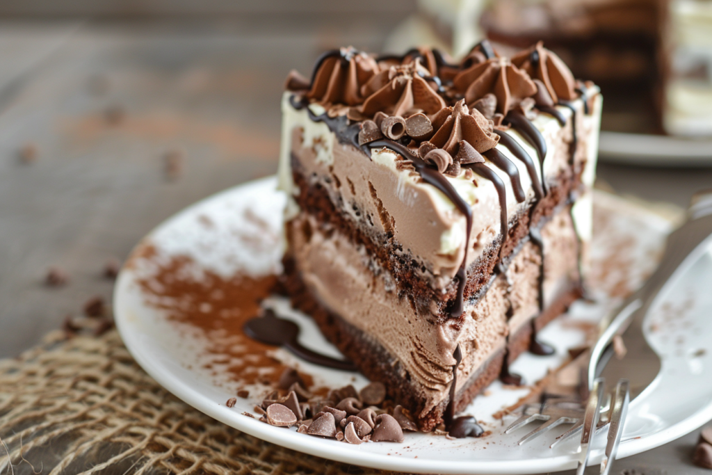 CHOCOLATE ICE CREAM CAKE RECIPE - Desserts Recipes