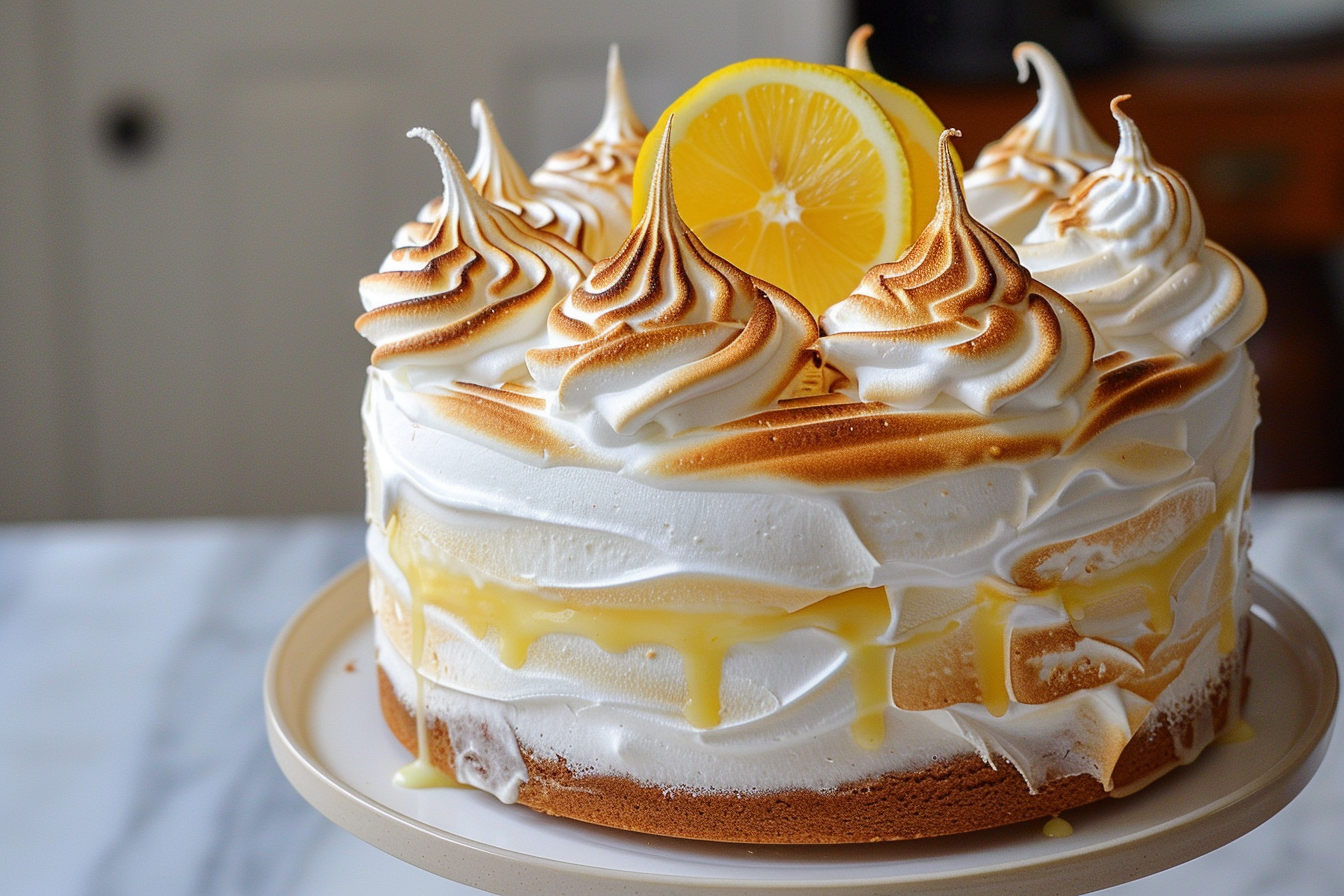 LEMON MERINGUE ICE CREAM CAKE RECIPE - Desserts Recipes