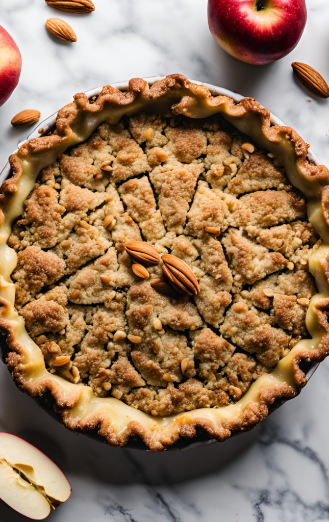 Apple & Almond Crumble Pie