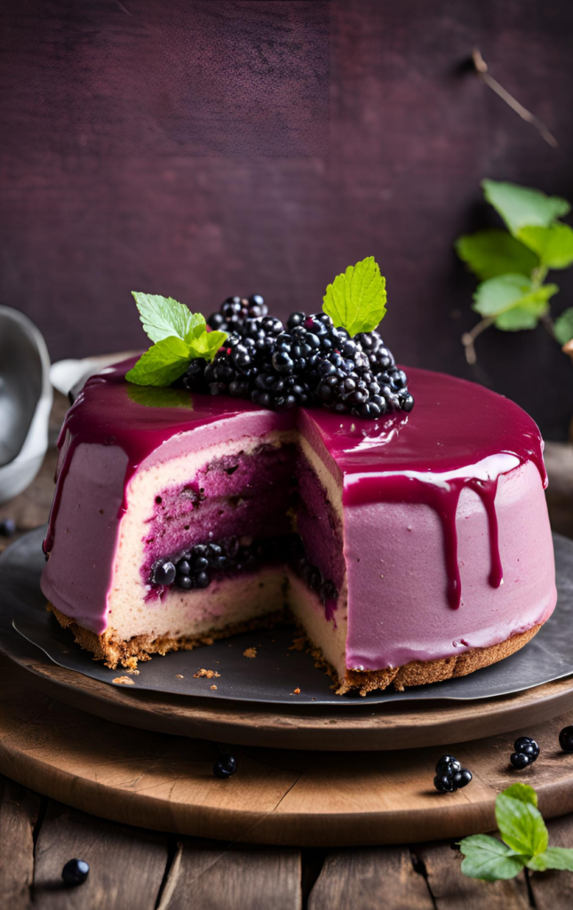 Blackcurrant Mousse Cake