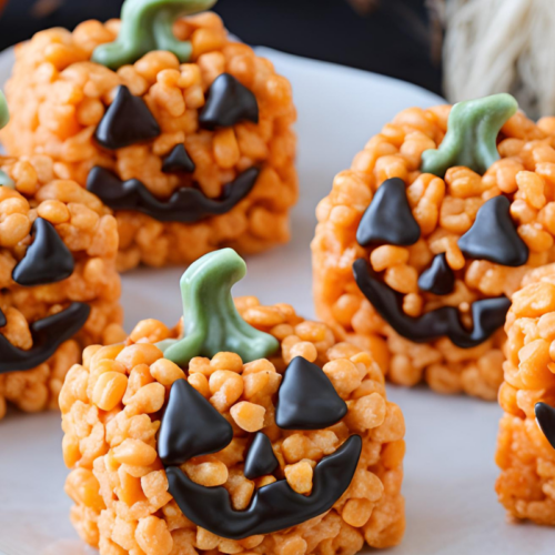 Halloween Pumpkin Rice Krispie Treats