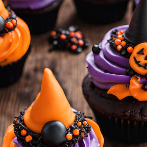 Halloween Witch Hat Cupcakes