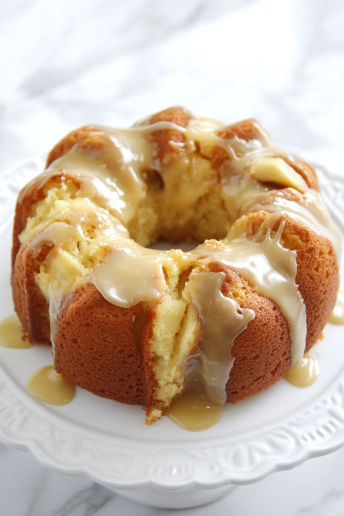 banana pound cake with cream