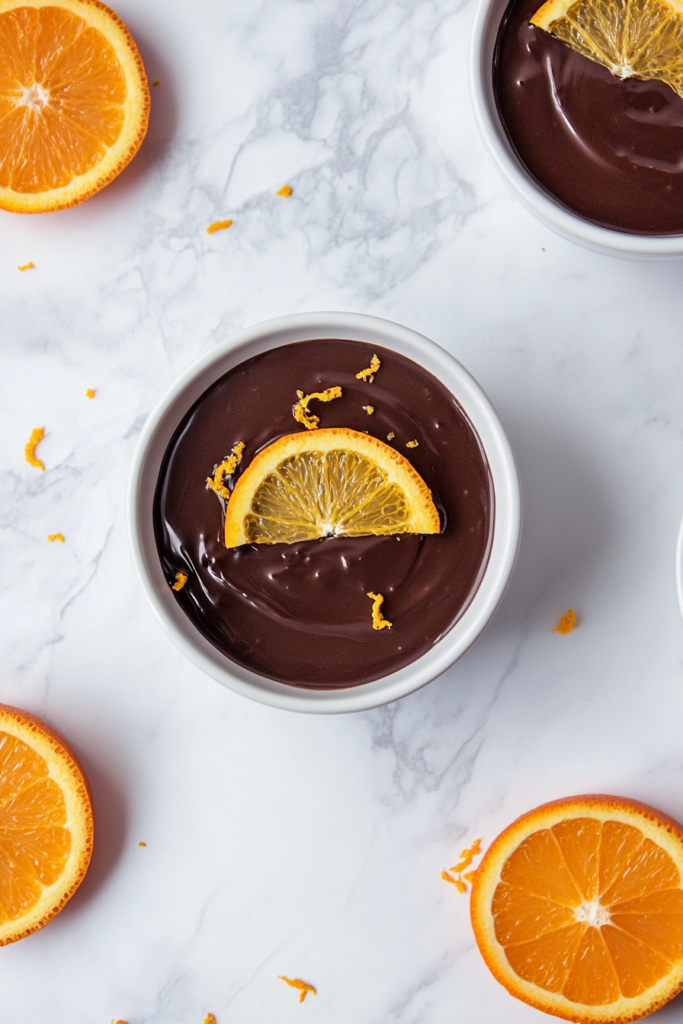 Chocolate Orange Ganache Pots