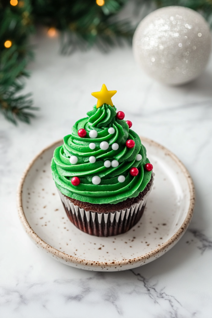 Christmas Tree Cupcakes