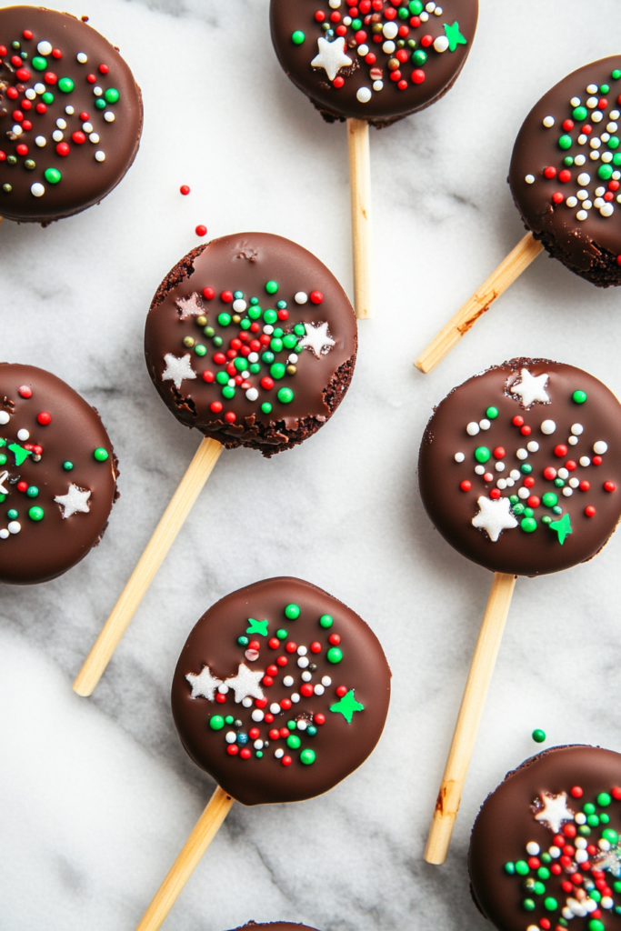 Christmas Brownie Pops