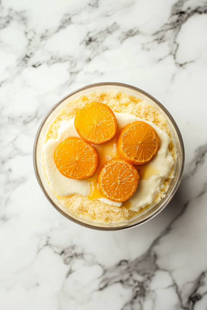 cornmeal cake trifle with sabayon an canied kumquats