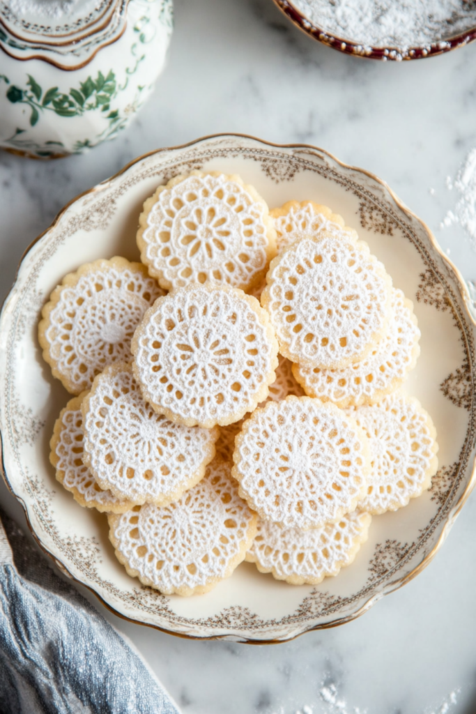 crispy sugar doily cookies