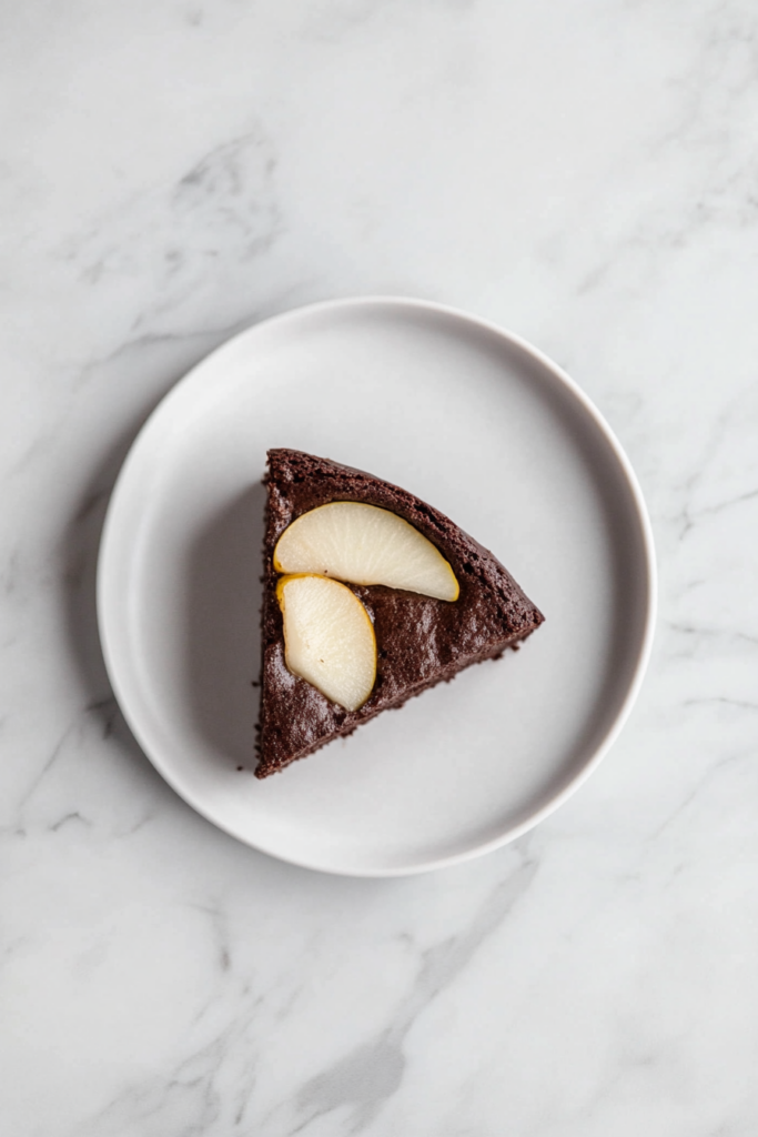 Flourless Chocolate & Pear Cake