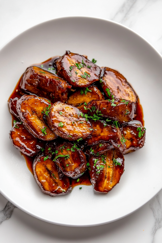  Plantains in Butter Rum Sauce