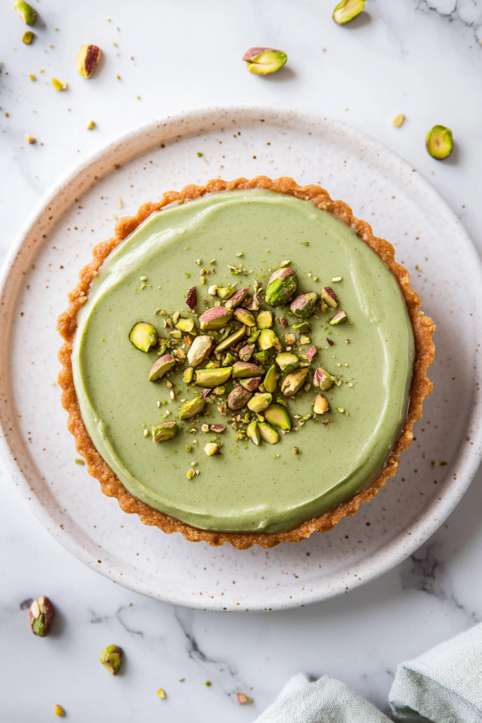 Raw Pistachio Cheesecake Tart