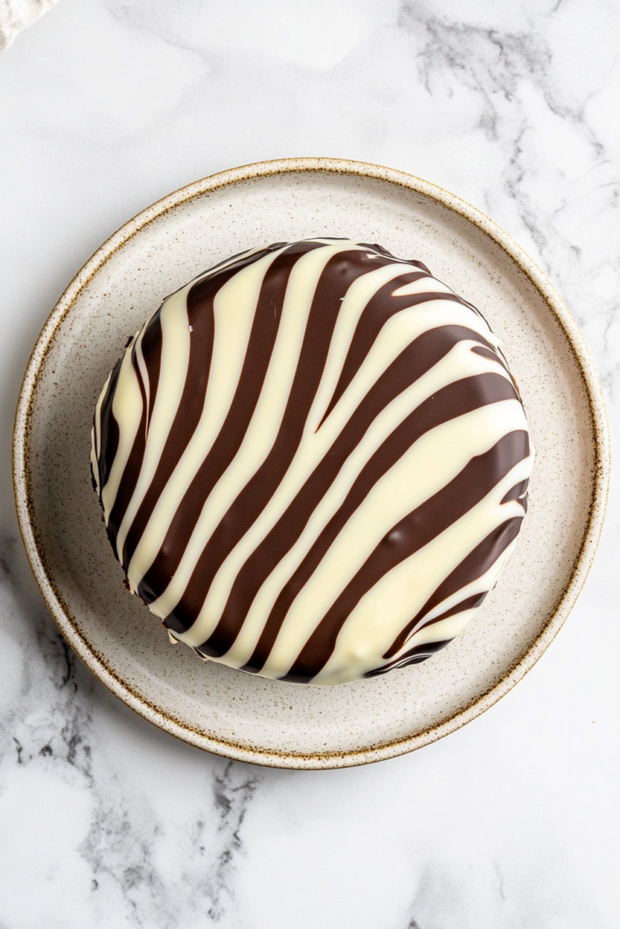 Zebra Cake with White Chocolate