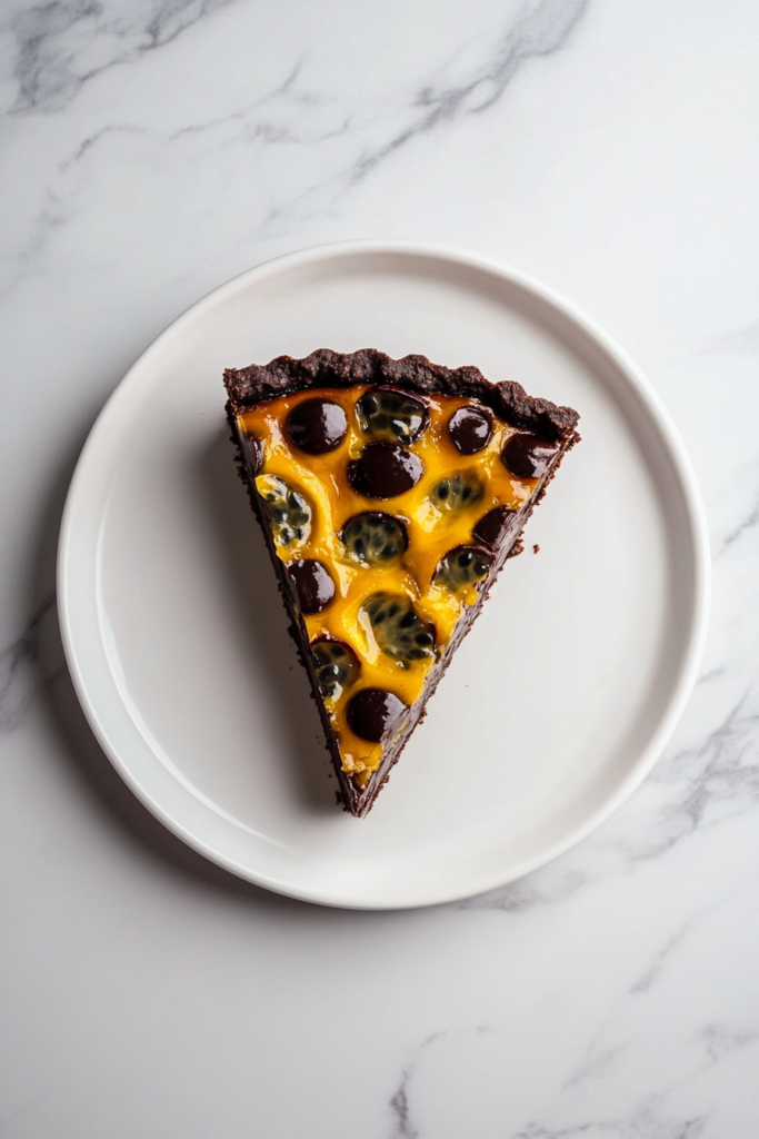 Dark Chocolate & Passion Fruit Tart