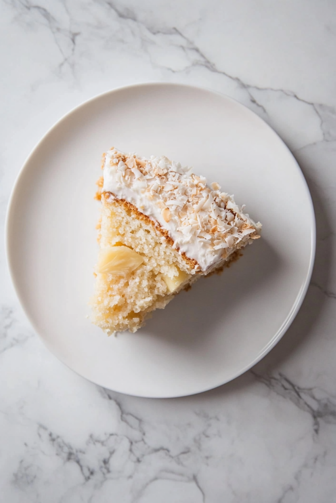 Eggless Pineapple and Coconut Cake