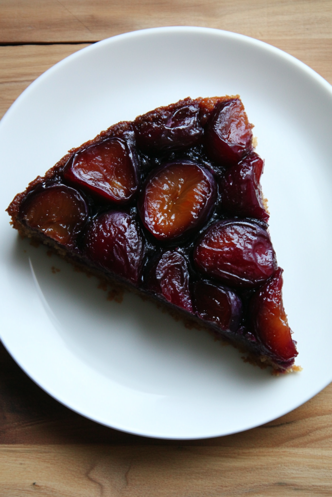 Plum Upside-Down Fruit Cake