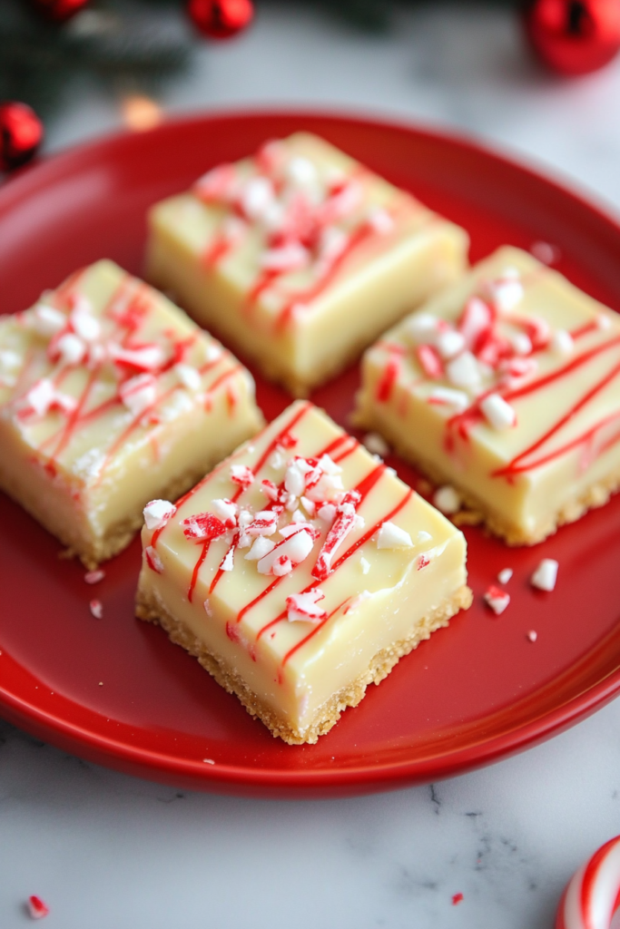 Candy Cane Shortbread Bars