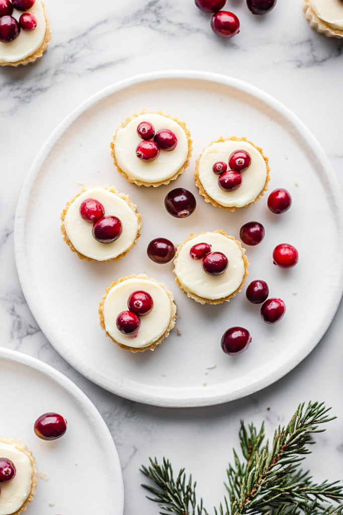 mini cranberry cheesecake pies