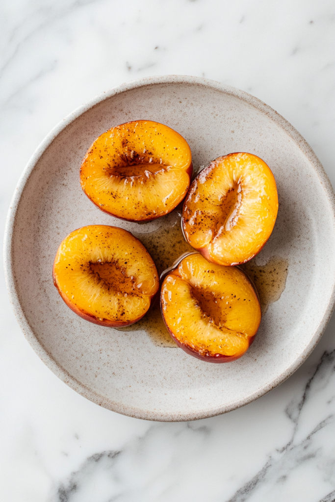 Roasted Honey and Cinnamon Peaches