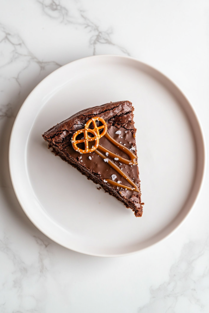 Salted Caramel Pretzel Brownie