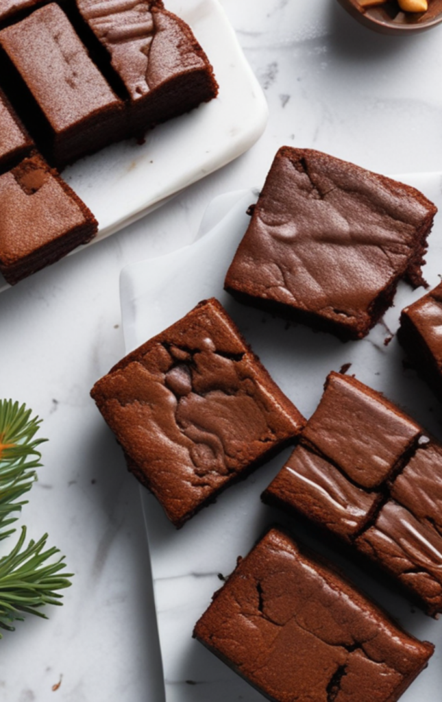 vegan chocolate gingerbread brownies