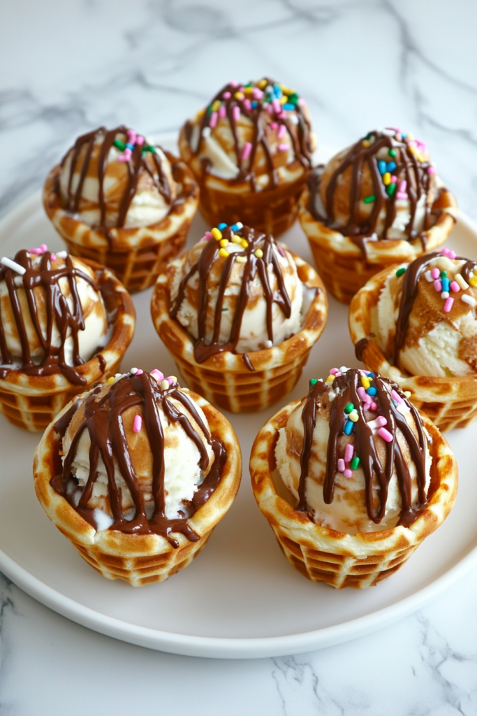 Waffle Cup Sundaes