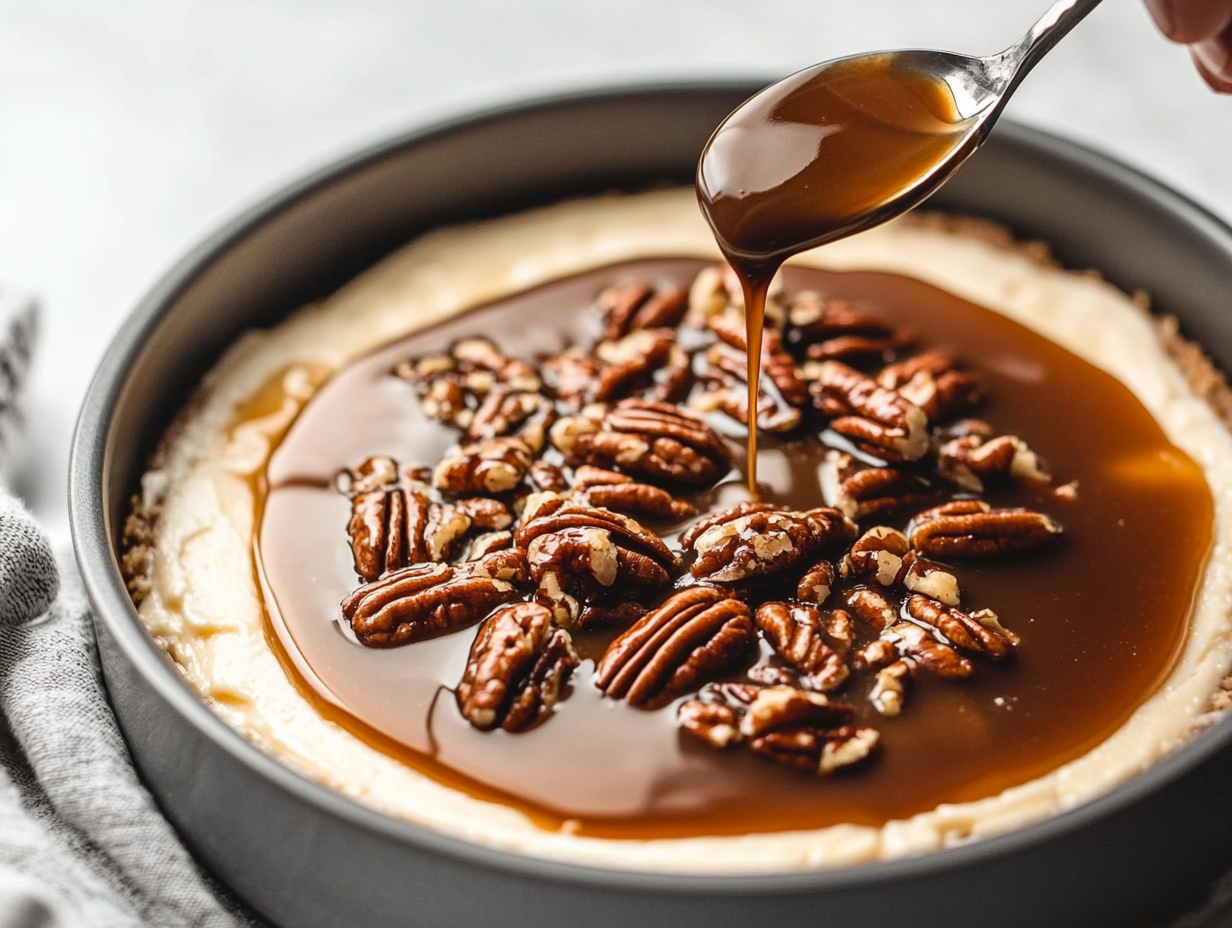 Caramelized Pecan Pie Cheesecake Recipe