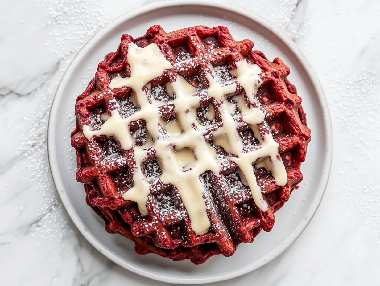 Gluten Free Red Velvet Waffles Recipe is ready