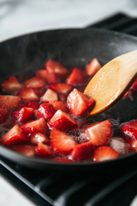 Make strawberry sauce