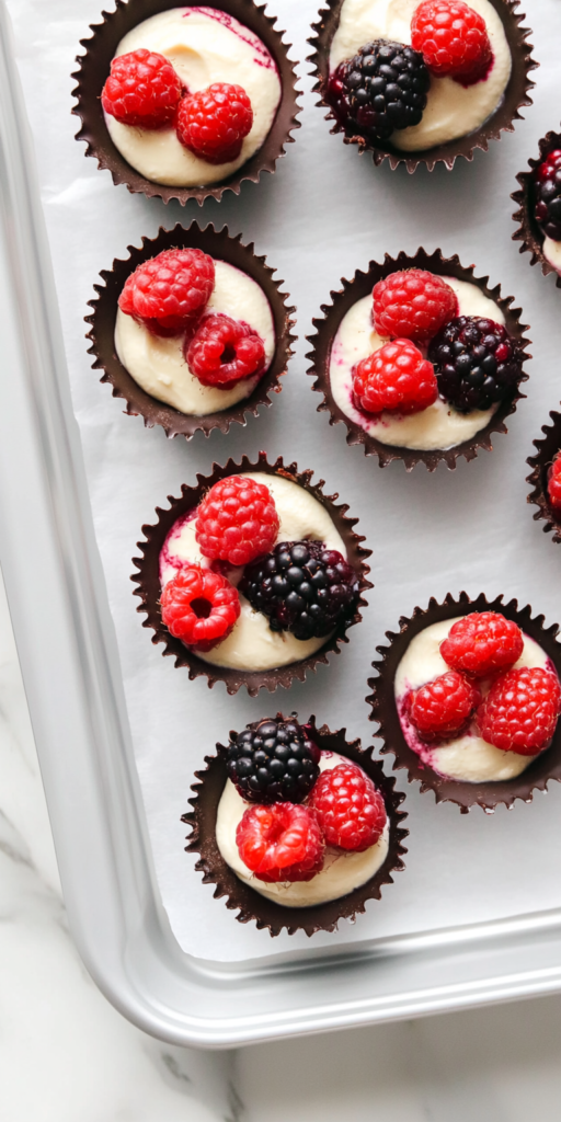 Refrigerating Chocolate Berry Cups is ready