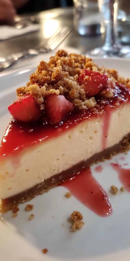 Strawberry Crunch Cheesecake Recipe is ready