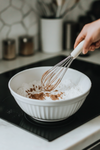 Whisking dry ingredients